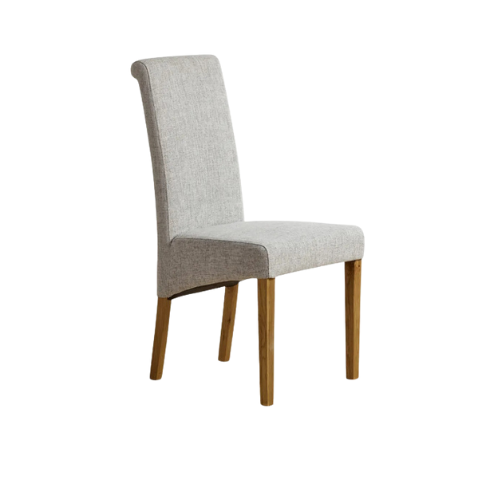 Prime Plain Grey Fabric Dining Chair